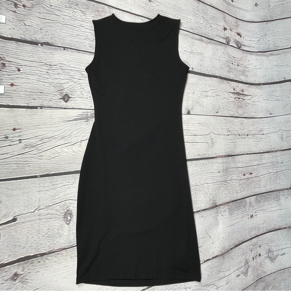 THEORY Jorainna SL2 black stretch cotton midi sheath dress, size S - Picture 8 of 12